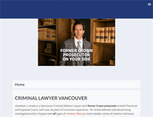 Tablet Screenshot of criminallawyervancouver.ca